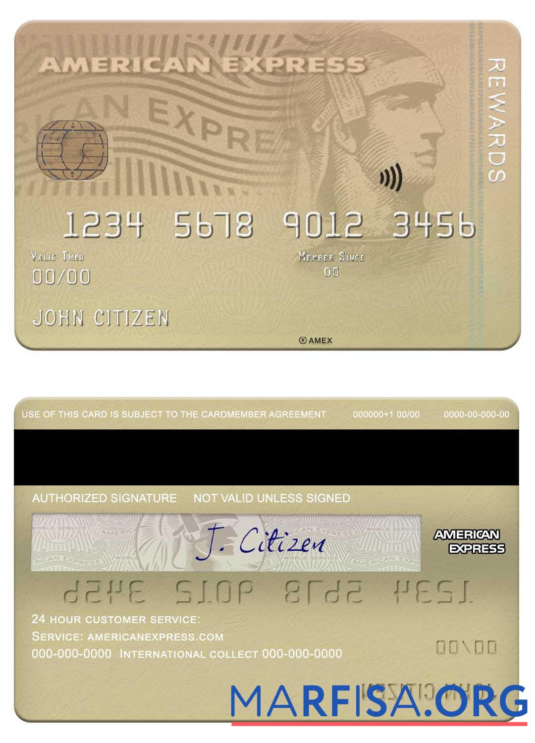 Downloadable USA Ohio SUTTON bank Amex Membership Rewards Credit Card download for verification